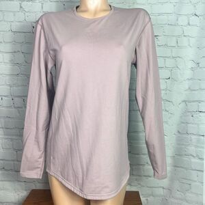 Bylt drop cut long sleeve top dusty rose/pink size Small
